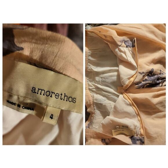 Amorethos asymmetrical floral high-low wrap skirt size 4/S - Picture 7 of 7